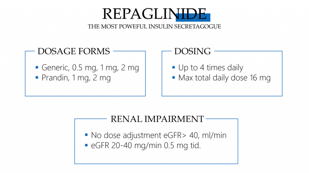 Repaglinide dosage forms